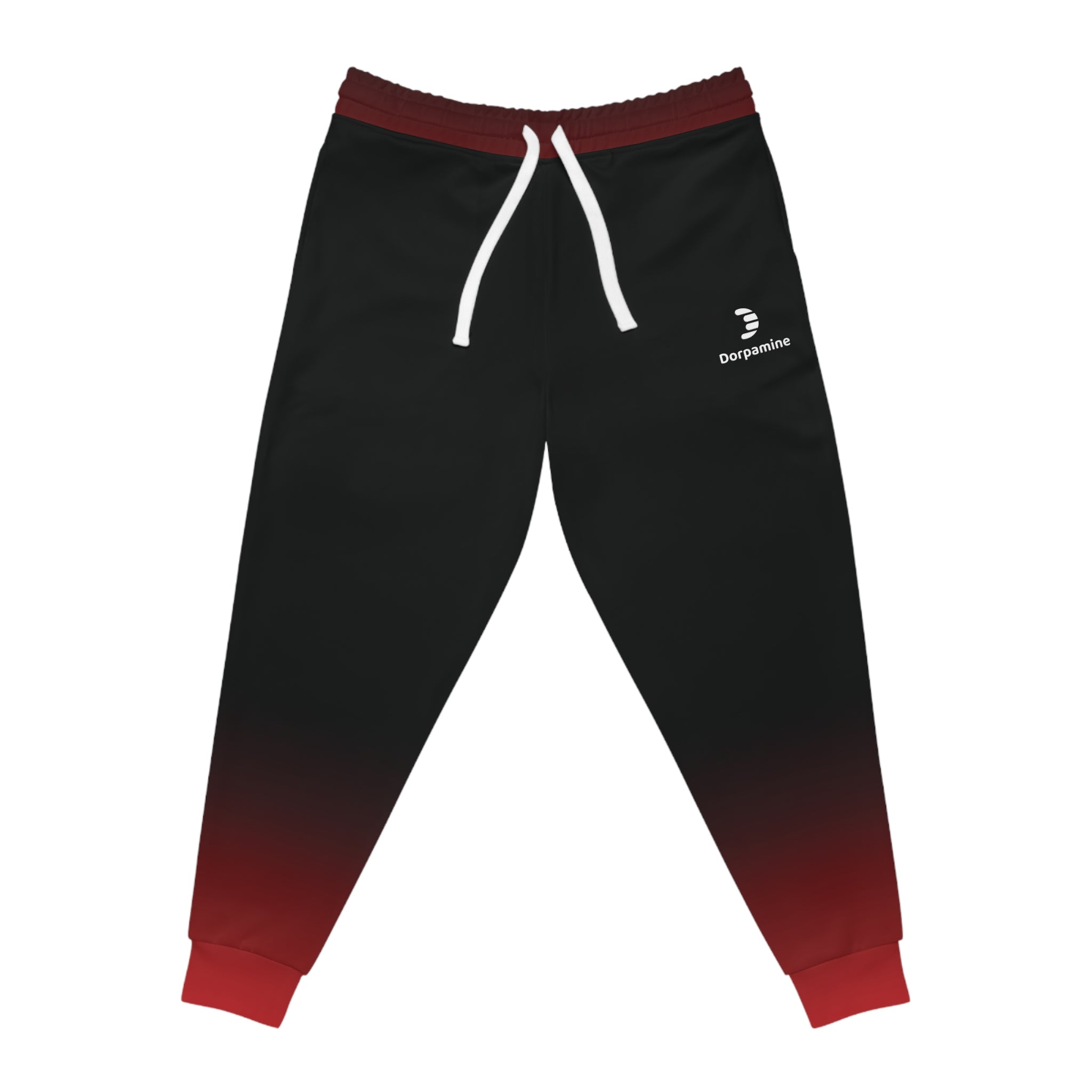 Dorpamine Fusion Black and Red Unisex Athletic Joggers