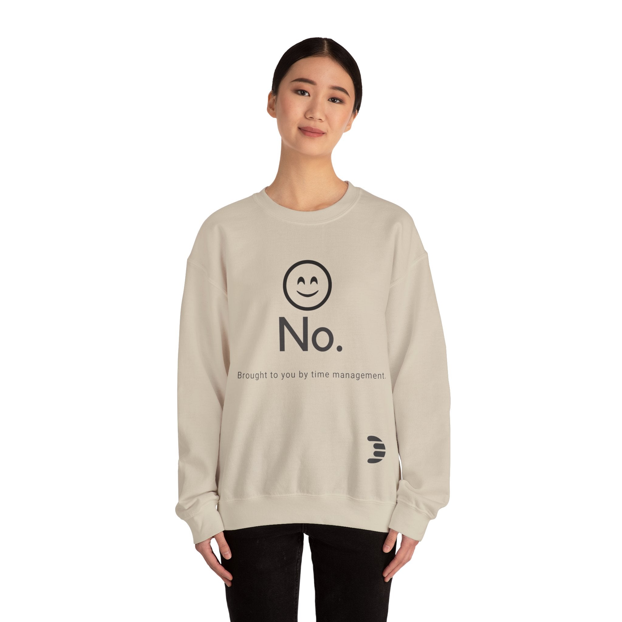 Dorpamine "No." Reclaiming Your Time Series Black Text Unisex Heavy Blend™ Crewneck Sweatshirt