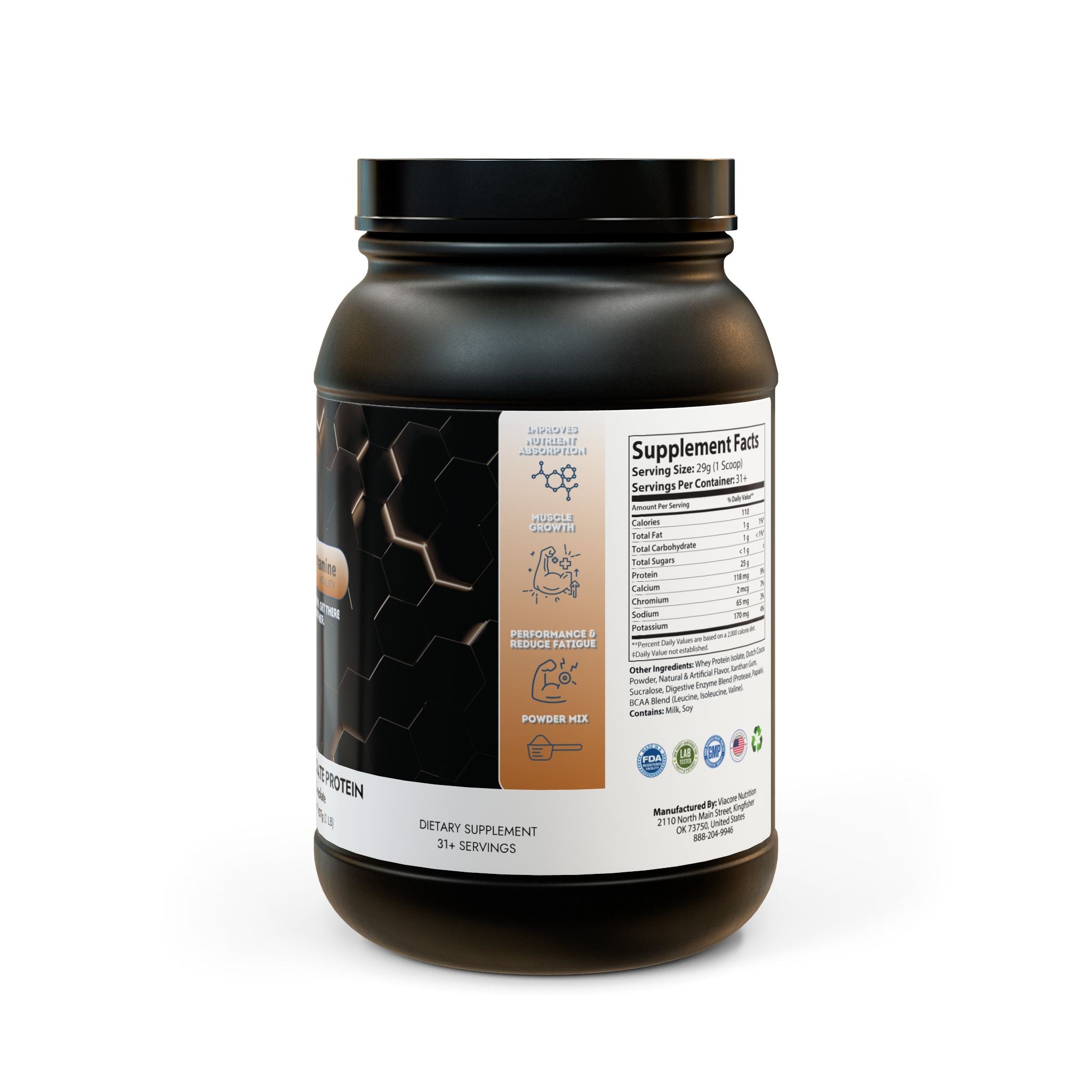 Dorpamine Vitality Whey Isolate Protein Supplement (Chocolate)