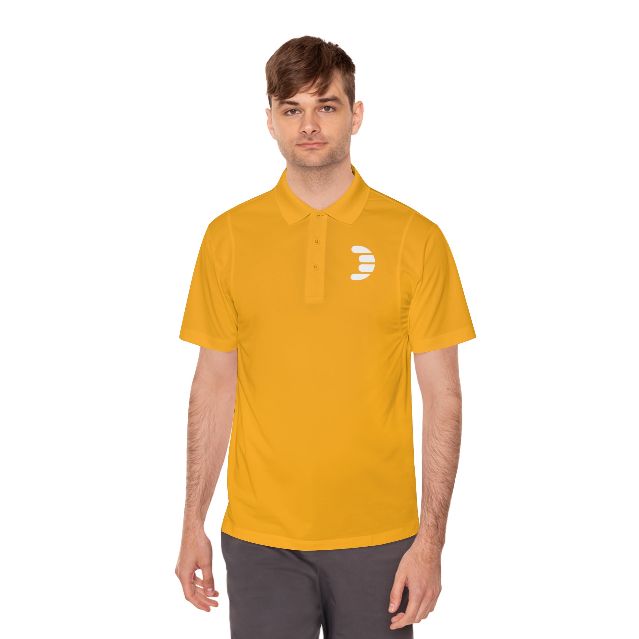 Dorpamine White Logo Men's Sport Polo Shirt