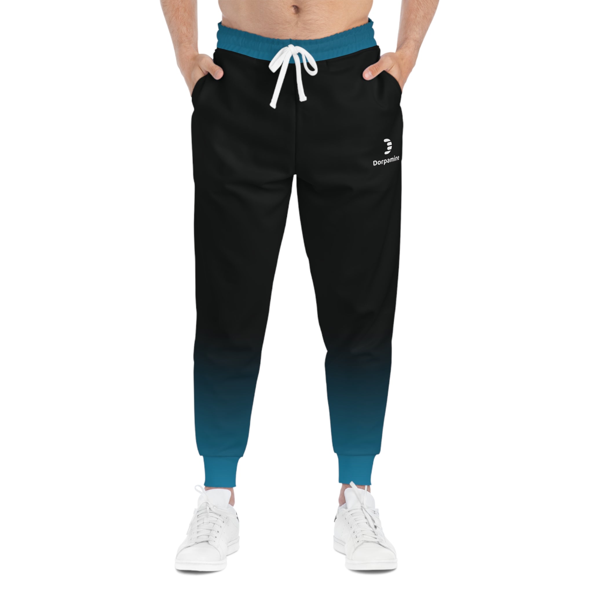 Dorpamine Fusion Black and Blue Unisex Athletic Joggers