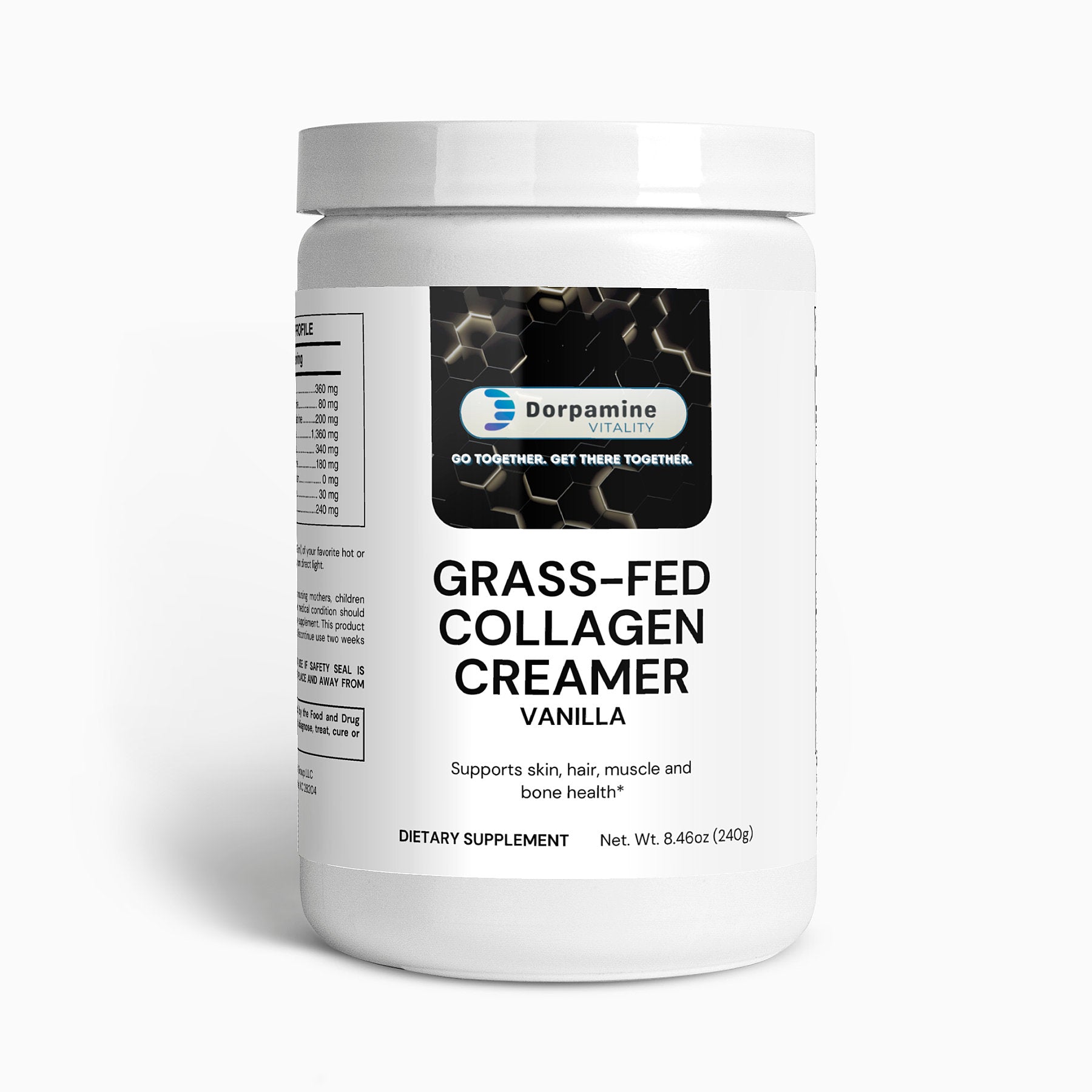 Dorpamine Vitality Grass-Fed Collagen Creamer (Vanilla)