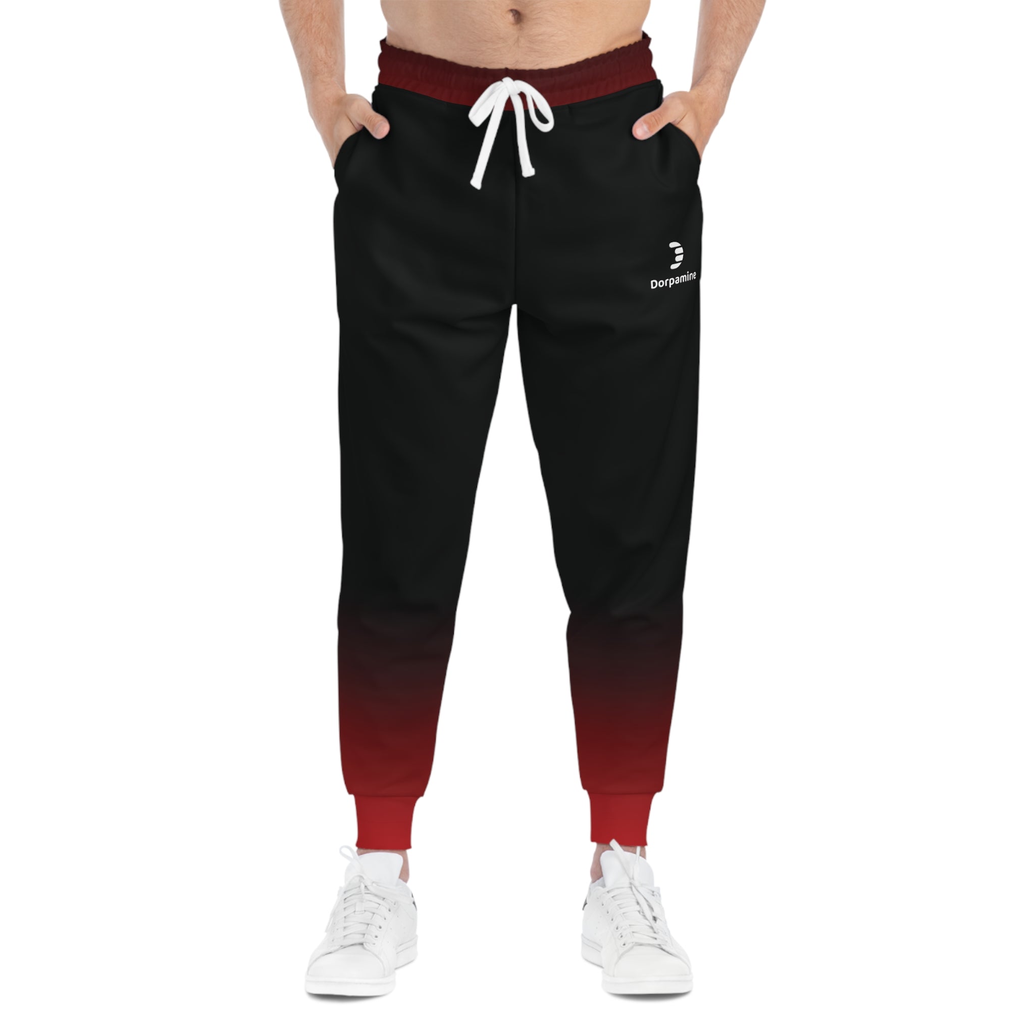 Dorpamine Fusion Black and Red Unisex Athletic Joggers