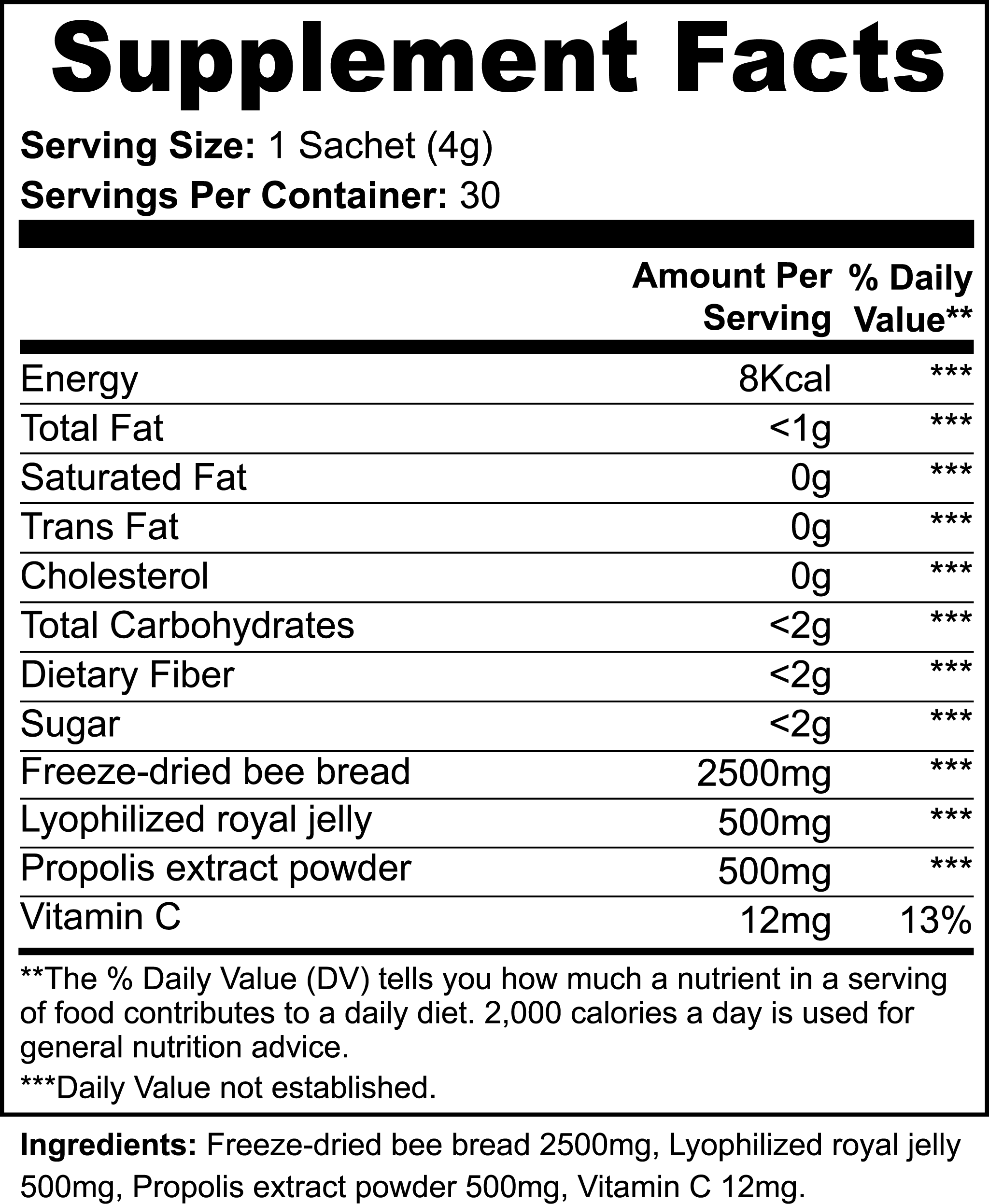 Dorpamine Vitality Bee Bread Powder