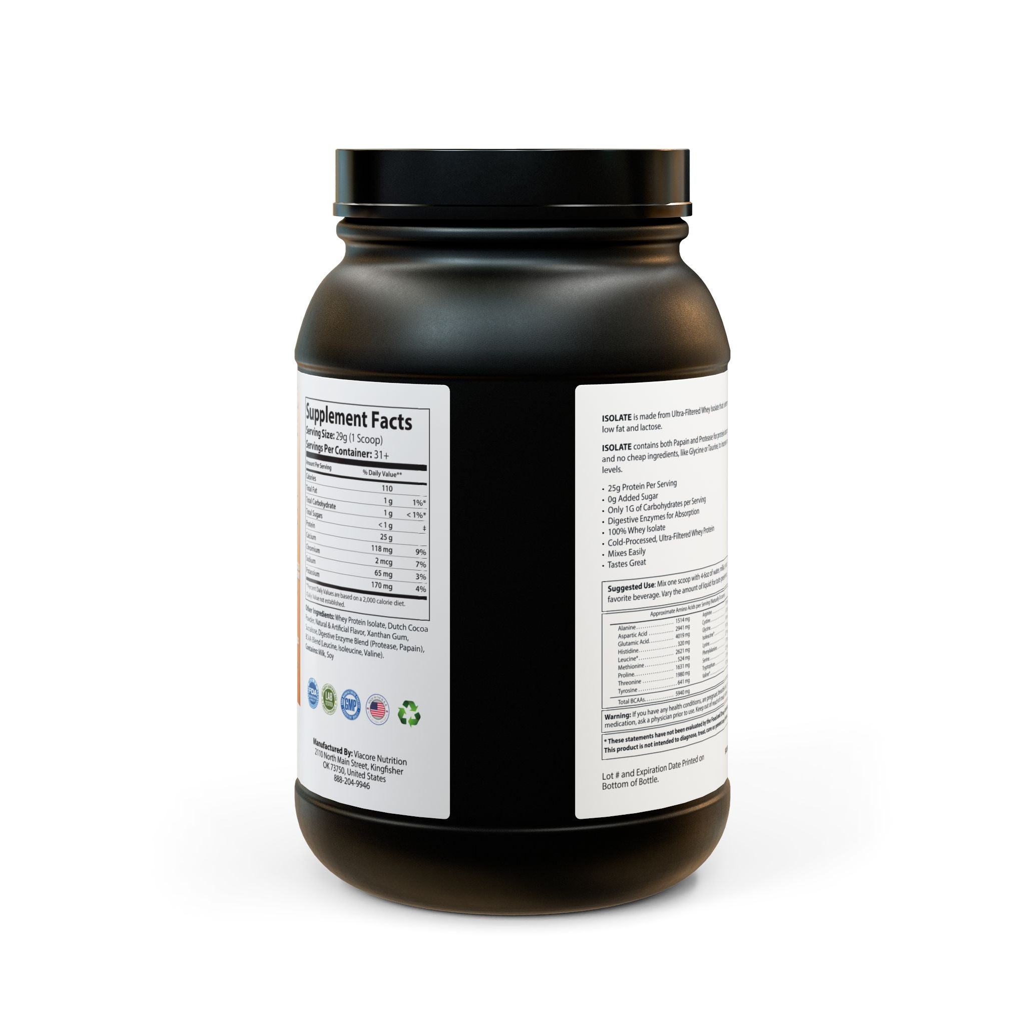 Dorpamine Vitality Whey Isolate Protein Supplement (Chocolate)