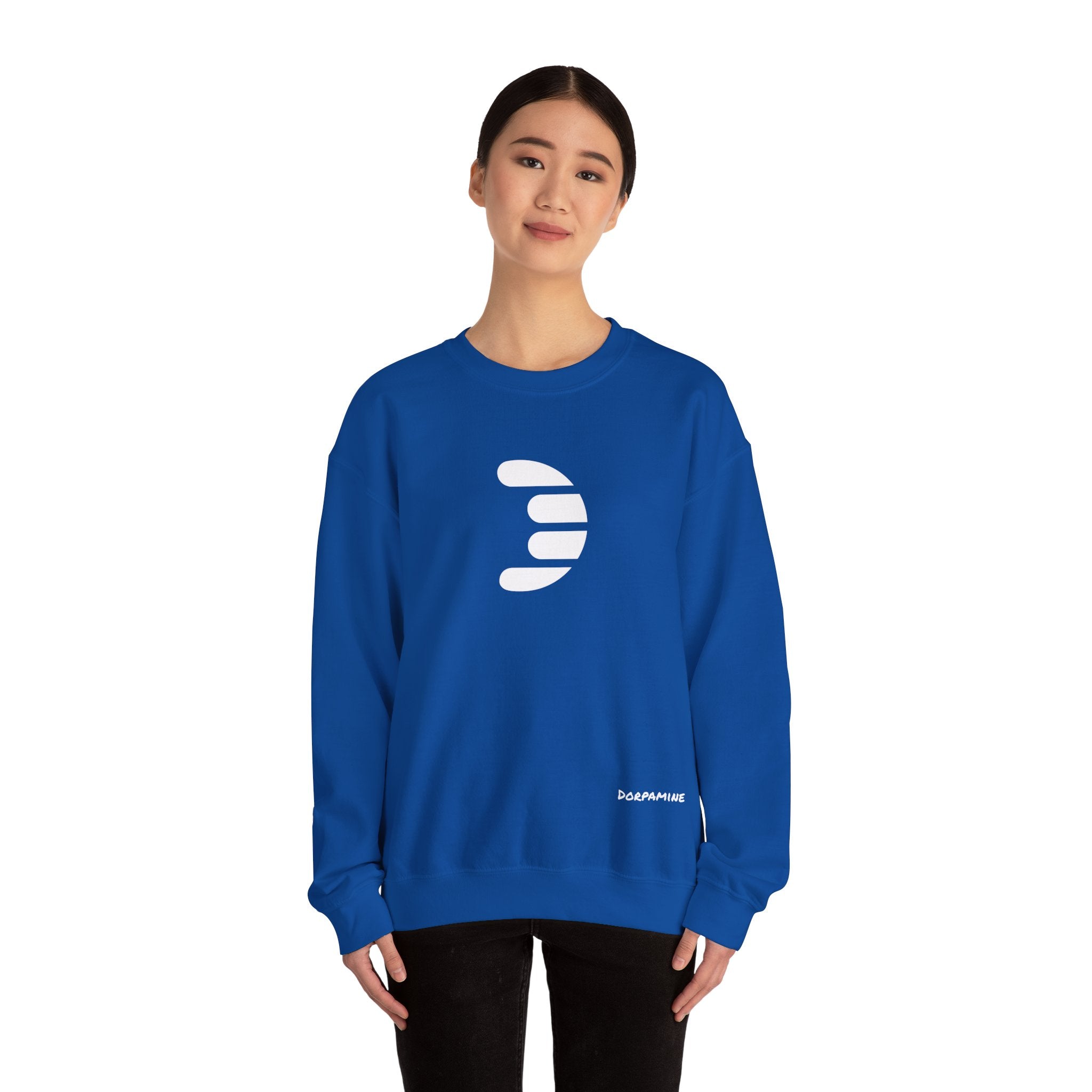 Dorpamine Classic White Logo Unisex Heavy Blend™ Crewneck Sweatshirt