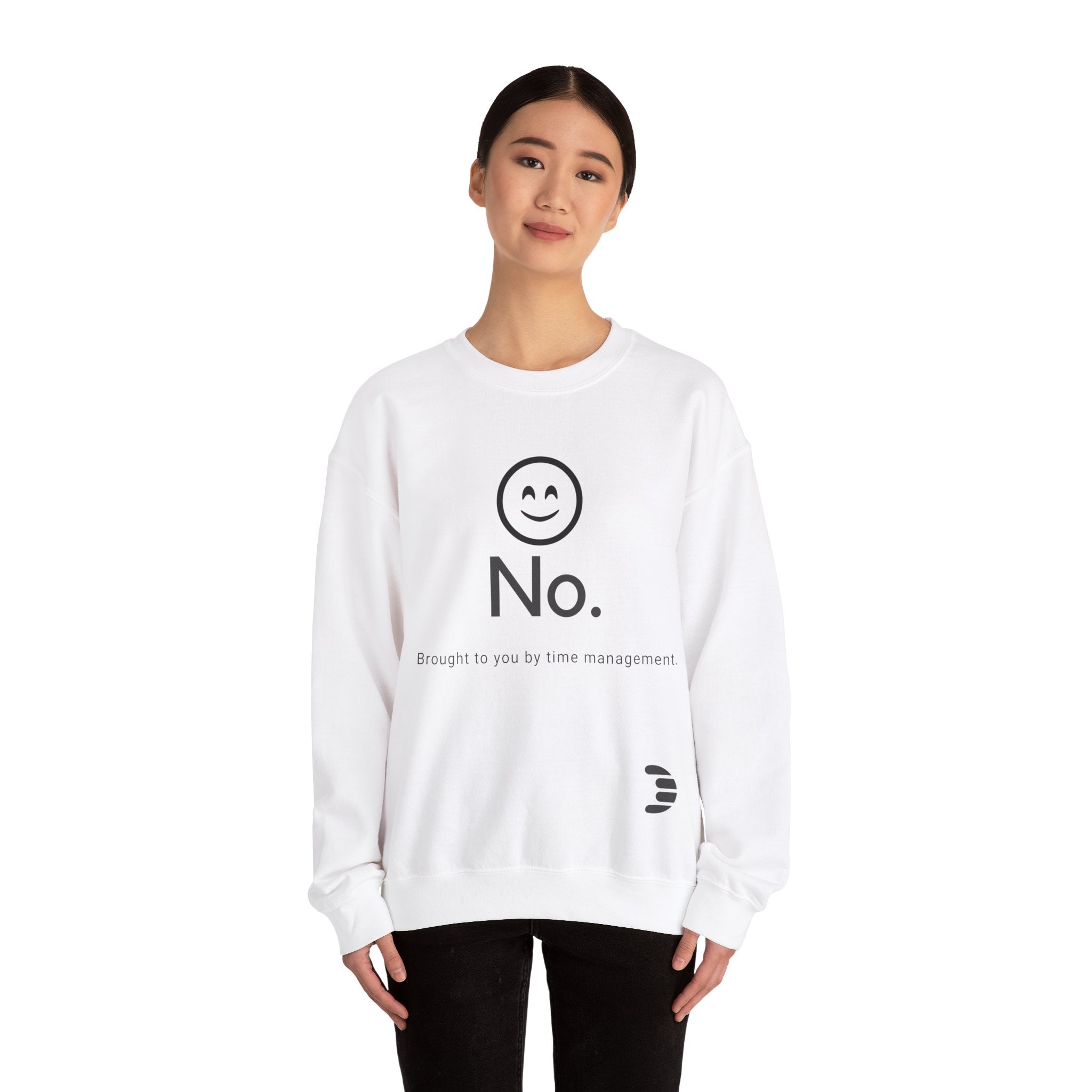 Dorpamine "No." Reclaiming Your Time Series Black Text Unisex Heavy Blend™ Crewneck Sweatshirt