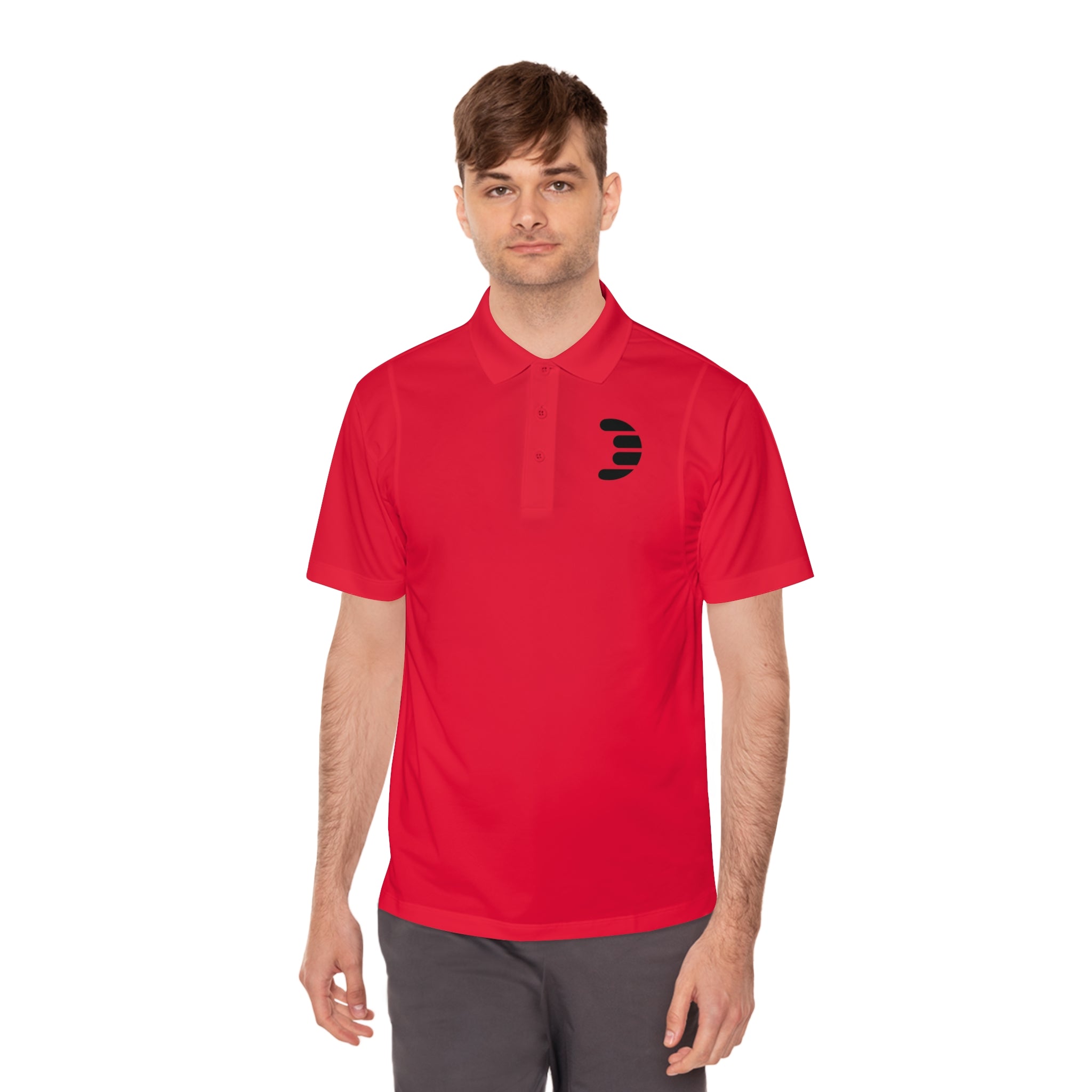 Dorpamine Black Logo Men's Sport Polo Shirt