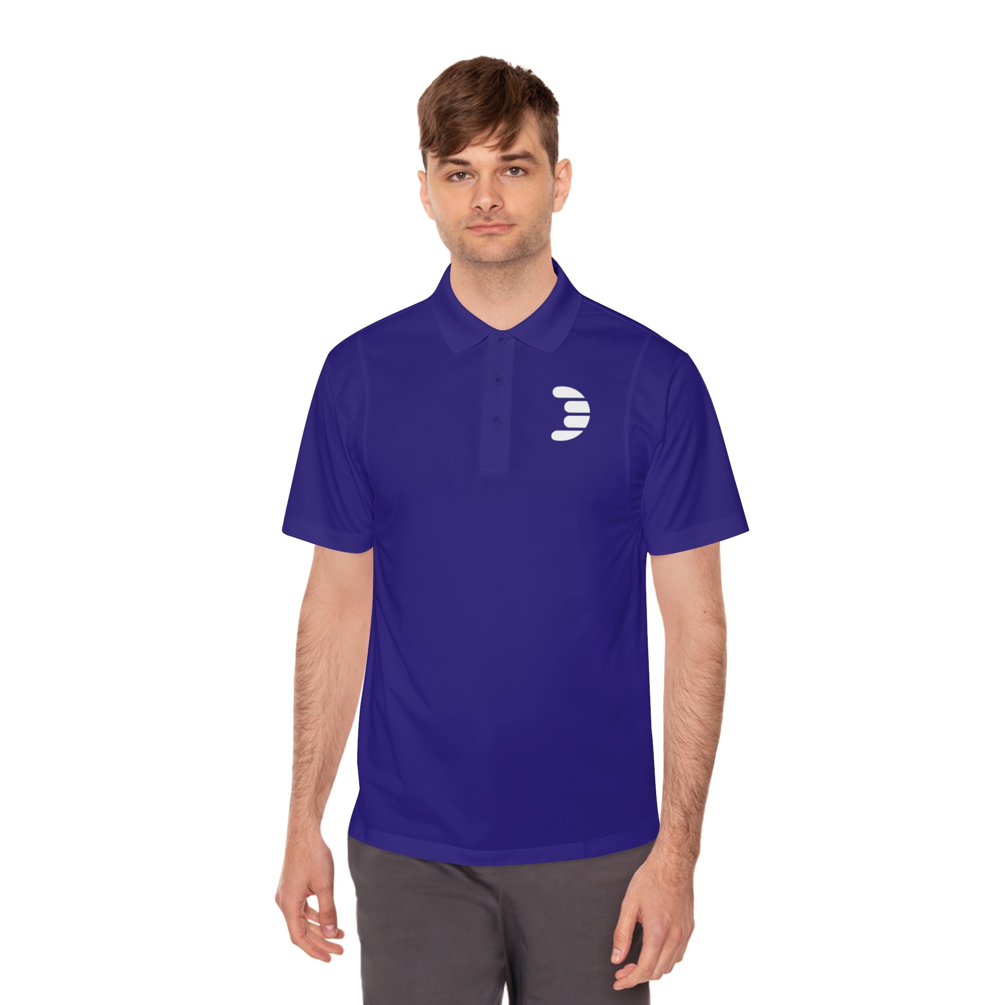 Dorpamine White Logo Men's Sport Polo Shirt