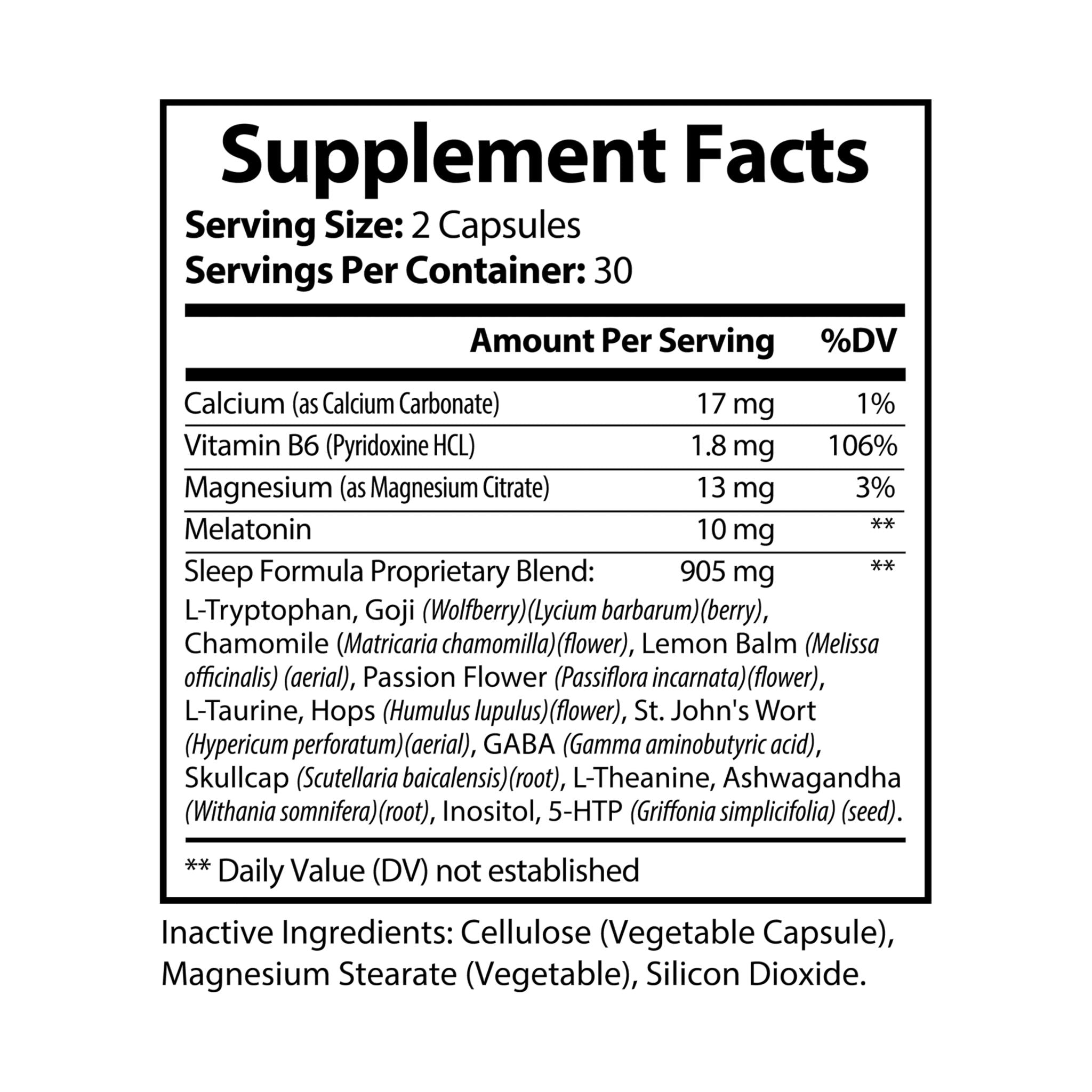 Dorpamine Vitality Sleep Supplement (60 Capsules)