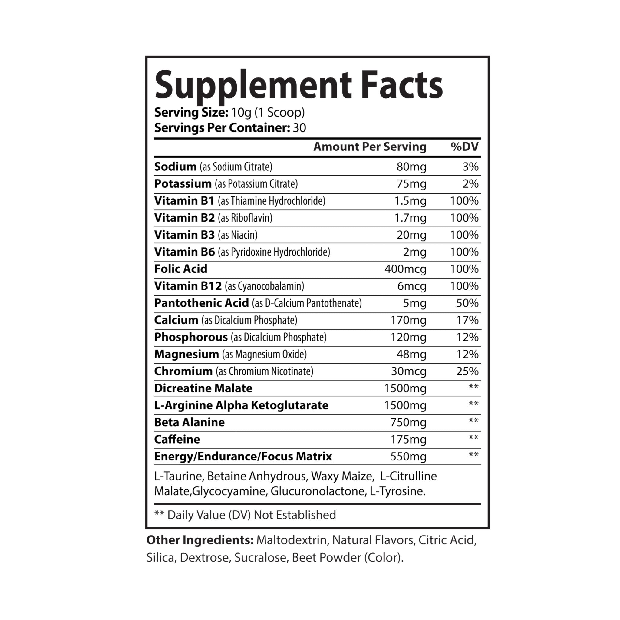 Dorpamine Vitality Pre-Workout Supplement Watermelon
