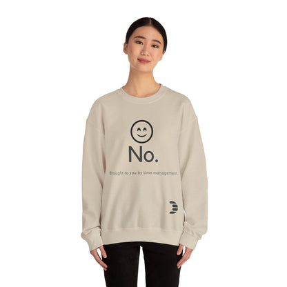 Dorpamine "No." Reclaiming Your Time Series Black Text Unisex Heavy Blend™ Crewneck Sweatshirt