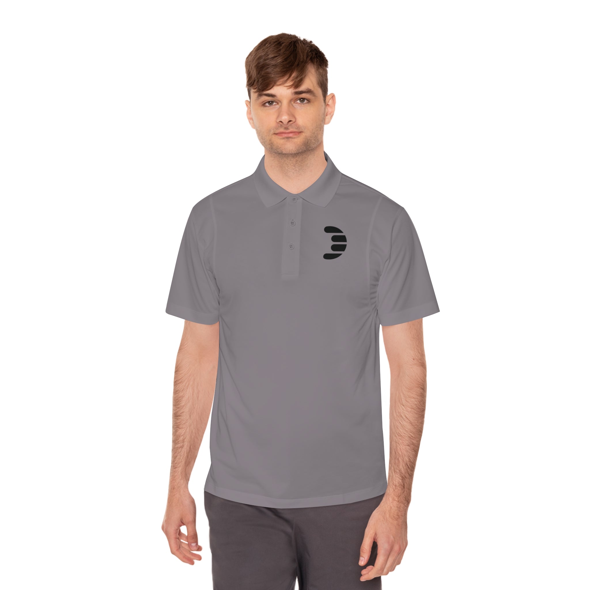 Dorpamine Black Logo Men's Sport Polo Shirt