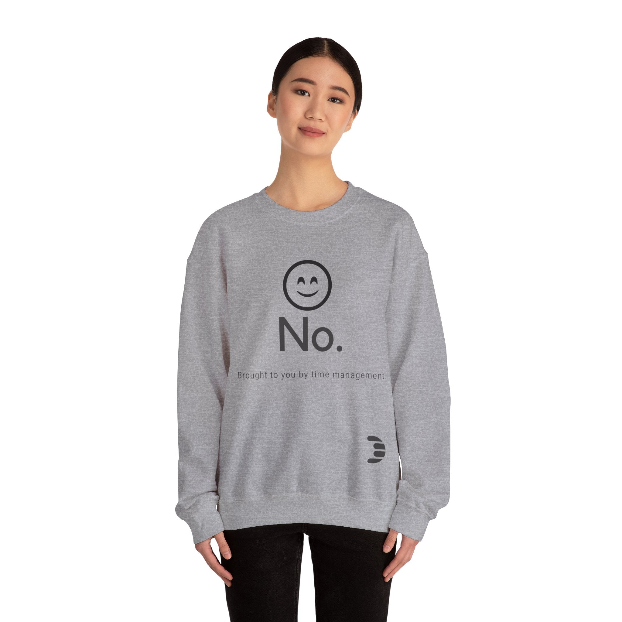 Dorpamine "No." Reclaiming Your Time Series Black Text Unisex Heavy Blend™ Crewneck Sweatshirt