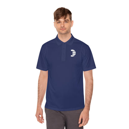 Dorpamine White Logo Men's Sport Polo Shirt