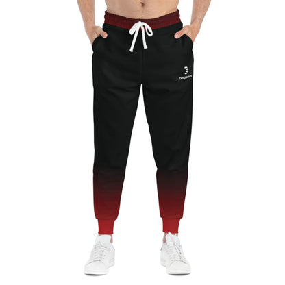 Dorpamine Fusion Black and Red Unisex Athletic Joggers
