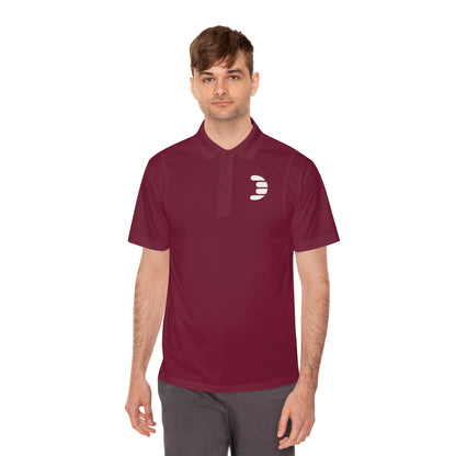 Dorpamine White Logo Men's Sport Polo Shirt